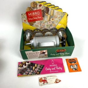 Complete Mirro Cooky & Pastry Press Set with Christmas Tag